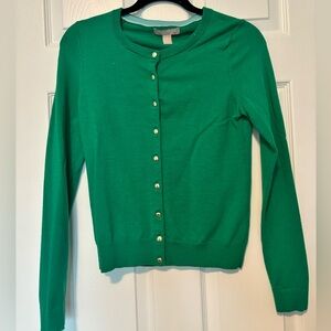 Banana Republic Extra Fine Merino Cardigan in Green Size Small